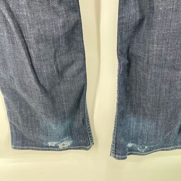 Hudson Women's Cotton Stretch Dark Wash Wide Leg Jeans Blue Collin flap 27 - Picture 9 of 15